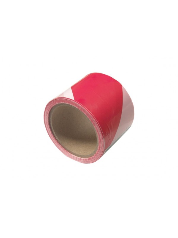 Banda pentru delimitare si semnalizare 100mx75mm alb-rosu, Evotools cod 645166
